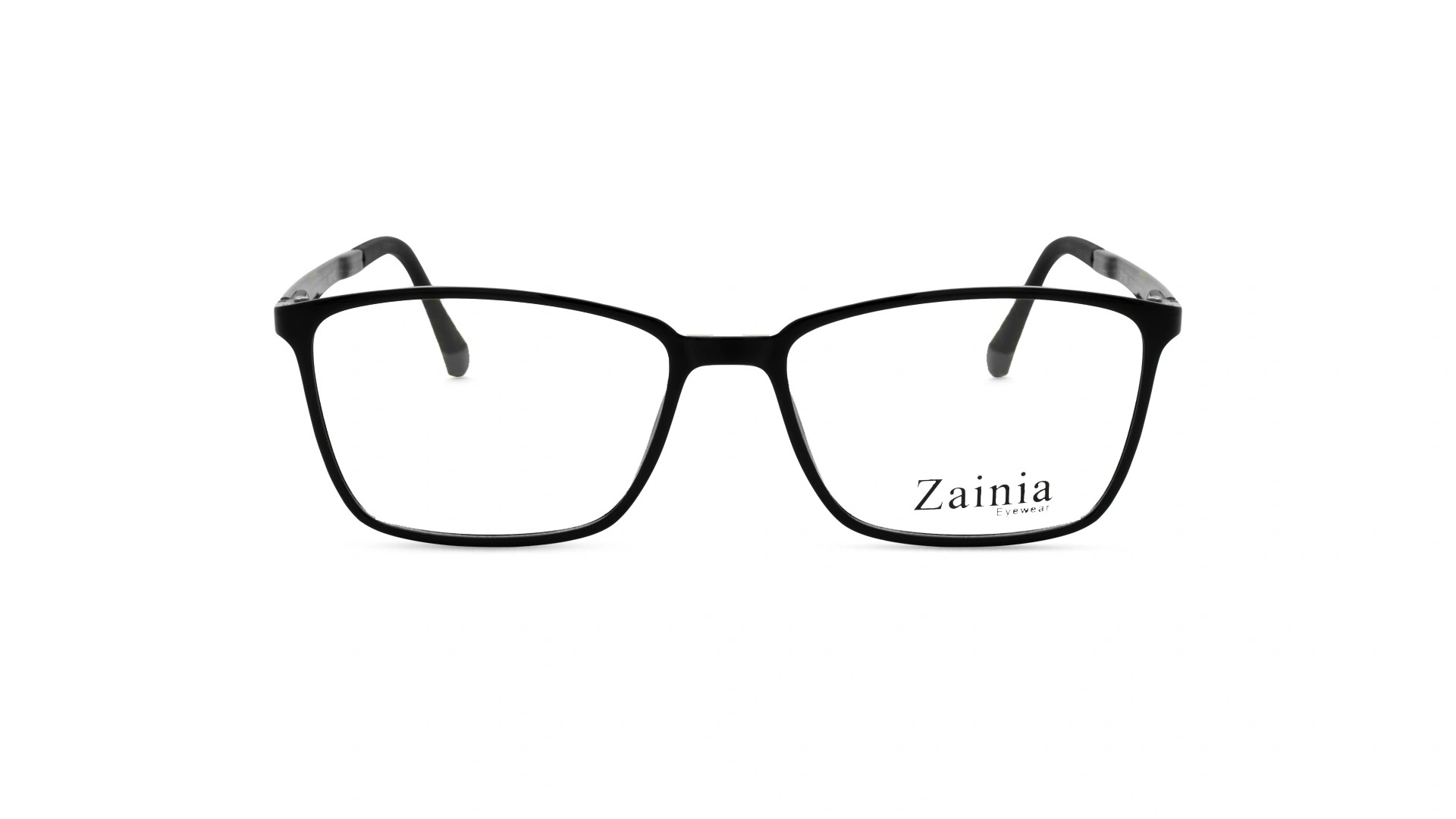 زینیا عینک طبی مشکی مستطیلی شکل - زاویه رو به رو