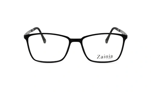 زینیا عینک طبی مشکی مستطیلی شکل - زاویه رو به رو