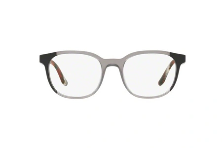 عینک طبی پرادا کائوچویی چند رنگ، شیشه ای مشکی قرمز دودی - زاویه روبرو