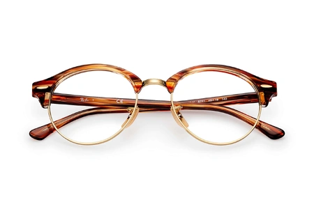 عینک طبی کلاب راند ray ban - قهوه ای روشن هاوانا - زاویه روبرو