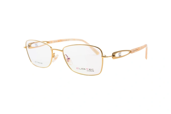 عینک فلزی تیتانیومی کلیک تک - زاویه سه رخ