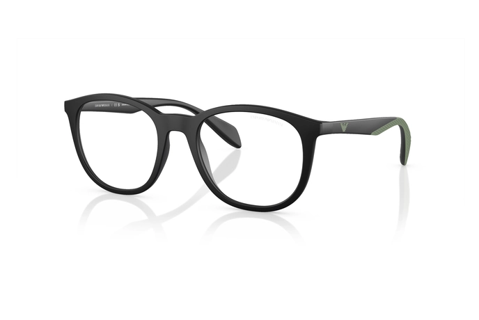 عینک امپریو آرمانی با رویه مگنتی - بدنه مکشی رنگ - عکس بدون مگنت - زاویه سه رخ