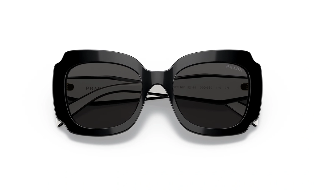 عینک آفتابی زنانه - تمام فریم - کائوچویی - پرادا - مشکی, سفید - دودی - عکس شماره 4