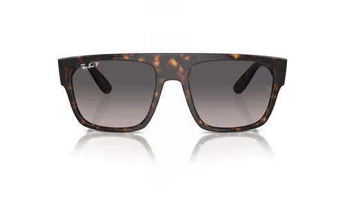 عینک آفتابی پلاریزه ری بن مدل DRIFTER polarized RB0360S - فریم قهوه ای هاوانا و عدسی خاکستری - عکس از زاویه روبرو