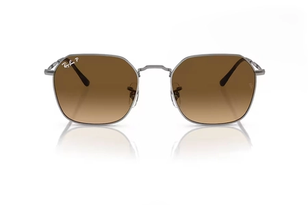 عینک آفتابی پلاریزه مدل JIM POLARIZED RB3694 - فریم فلزی طوسی سرمه ای به همراه عدسی قهوه ای پلاریزه - عکس از زاویه روبرو