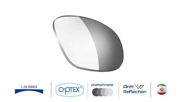 عدسی فتوکرومیک دودی اپتکس - Optex Photo Gray 1.56