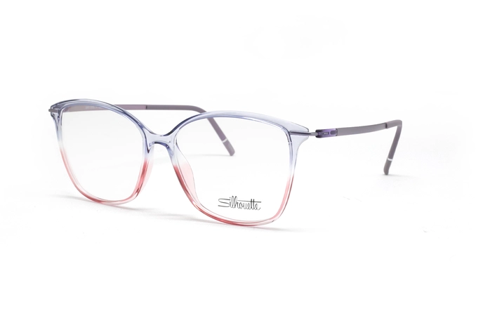 عینک طبی کائوچویی سیلوئت - بنفش صورتی - زاویه سه رخ