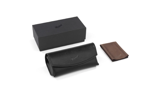 عینک آفتابی پرسول مدل PO3310-فریم مربعی بزرگ رنگ قهوه ای هاوانا-عدسی دودی-عکس از کیف و لوازم جانبی