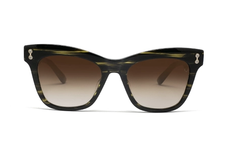 عینک آفتابی کائوچویی زنانه آکونی بدنه سبز هاوانا عدسی قهوه ای سایه روشن - زاویه روبرو