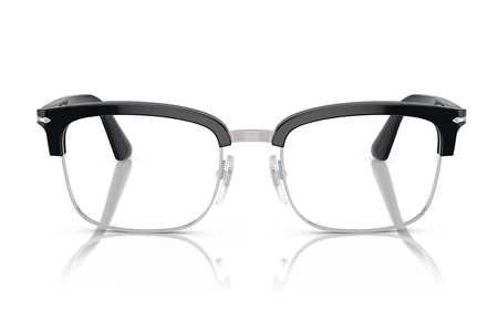 عینک طبی مدل لینا پرسول PO3340V فریم کائوچویی مشکی-عکس از زاویه روبرو