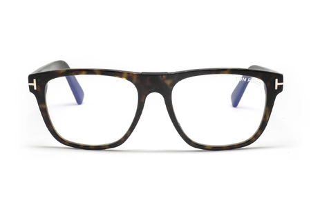 عینک طبی کائوچویی قهوه ای هاوانا تام فورد - زاویه روبرو