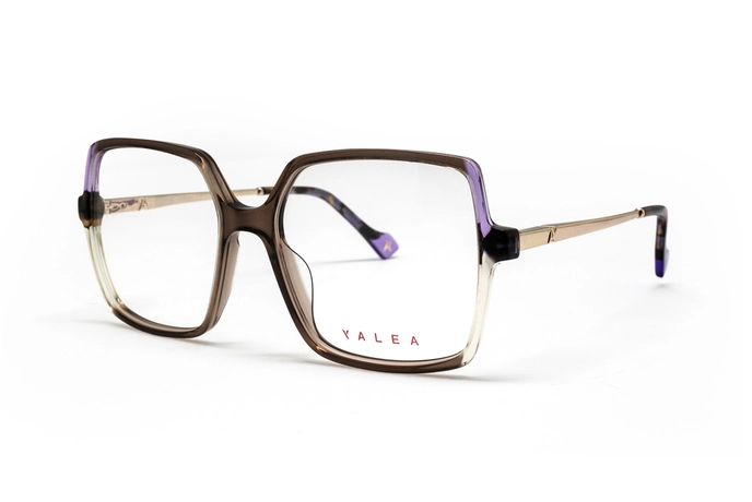 عینک طبی زنانه YALEA مدل VYA086 SOLOMIJA رنگ شامپاینی بنفش - زاویه سه‌رخ