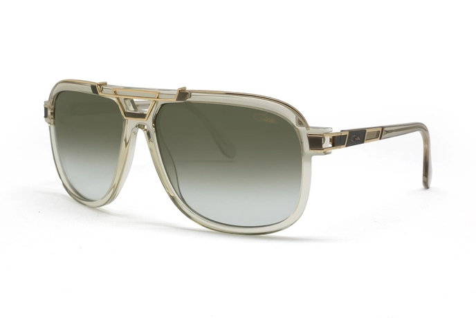 عینک آفتابی مردانه کازال cazal eyewear مدل mod 8044 رنگ بژ و طلایی با عدسی سبز طیف دار - زاویه سه رخ