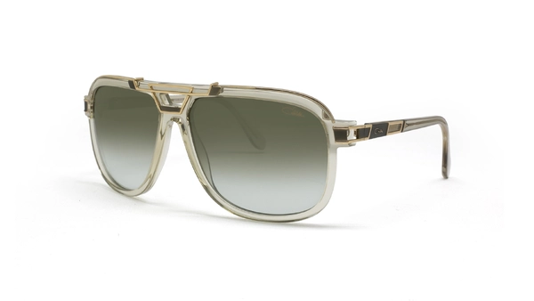 عینک آفتابی مردانه کازال cazal eyewear مدل mod 8044 رنگ بژ و طلایی با عدسی سبز طیف دار - زاویه سه رخ