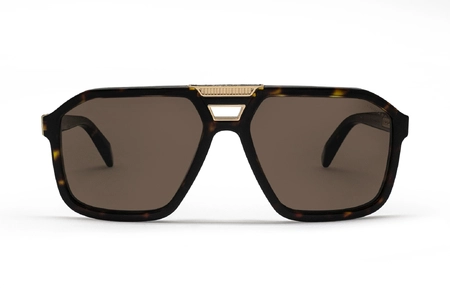 عینک آفتابی مردانه شوپارد مدل Chopard SCH374 رنگ قهوه ای هاوانا و عدسی قهوه ای - زاویه روبرو