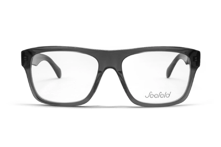عینک طبی مردانه مستطیلی سیفلد seefeld مدل mondsee رنگ طوسی شیشه‌ای - زاویه روبرو