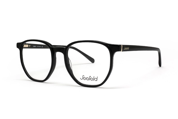عینک طبی سیفلد Seefeld مدل Linz رنگ مشکی - زاویه سه رخ