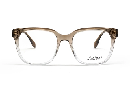 عینک طبی مربعی سیفلد Seefeld مدل Wildsee کائوچویی رنگ عسلی شیشه ای - زاویه روبرو