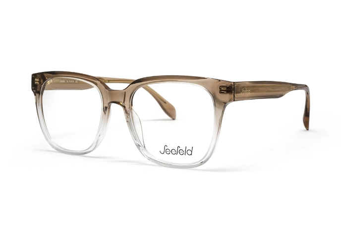 عینک طبی مربعی سیفلد Seefeld مدل Wildsee کائوچویی رنگ عسلی شیشه ای - زاویه سه رخ