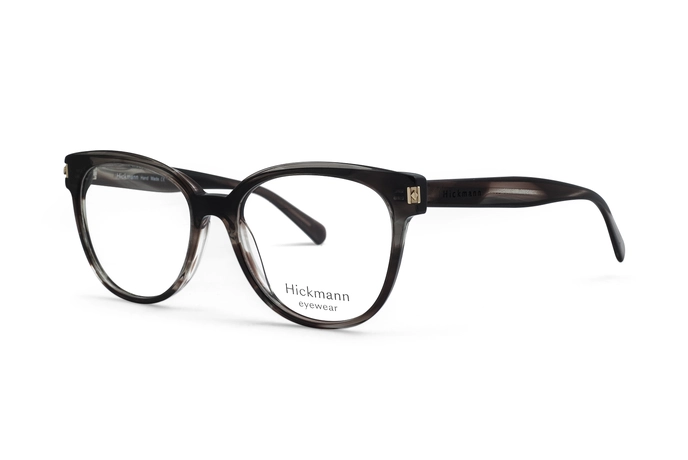 عینک طبی هیکمن -فریم طبی کائوچویی پروانه ای رنگ مشکی -عکس از زاویه سه رخ