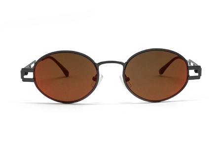 عینک طبی ایتالیانو ایندیپندنت با بدنه فلزی و عدسی قهوه ای جیوه ای-عکس از زاویه روبرو رخ