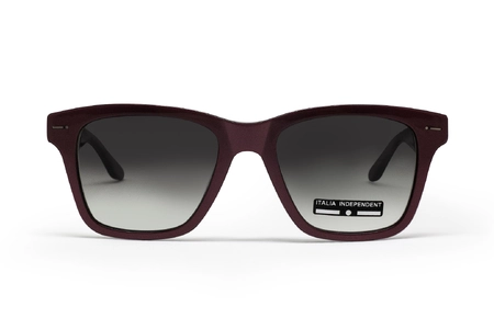 عینک آفتابی ایتالیانو ایندیپندنت کائوچویی بنفش رنگ با عدسی دودی طیف دار - عکس از زاویه روبرو