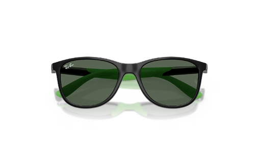 عینک آفتابی کودک و نوجوان ریبن RayBan RJ9077 | Disney Pixar رنگ مشکی و سبز با عدسی سبز - زاویه بالا