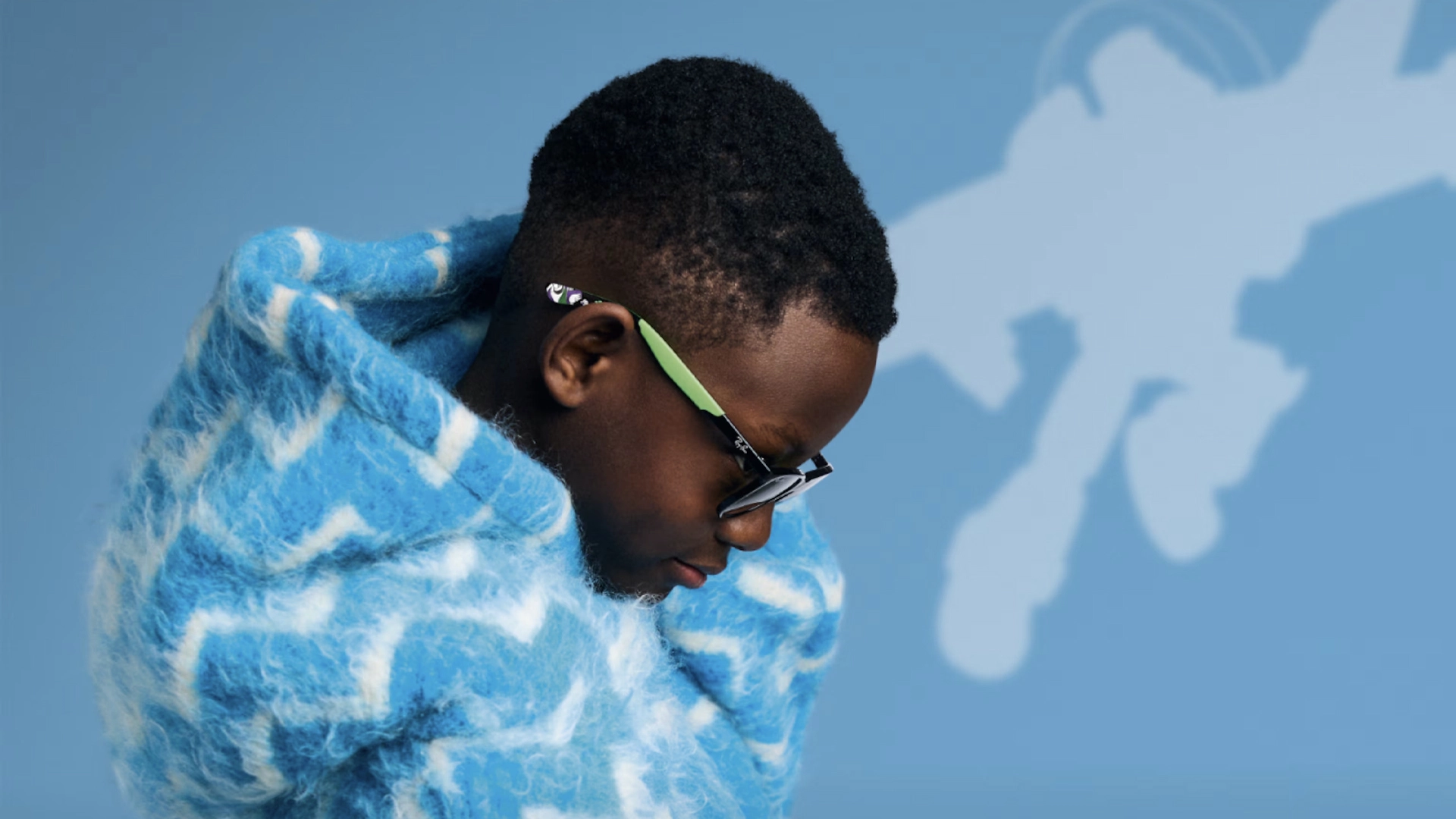 عینک آفتابی کودک و نوجوان ریبن RayBan RB9077S | Disney Pixar رنگ مشکی و سبز با عدسی سبز
