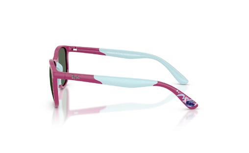عینک آفتابی کودک و نوجوان ریبن RayBan RB9077 | Disney رنگ سرخابی و آبی با عدسی سبز - زاویه کنار