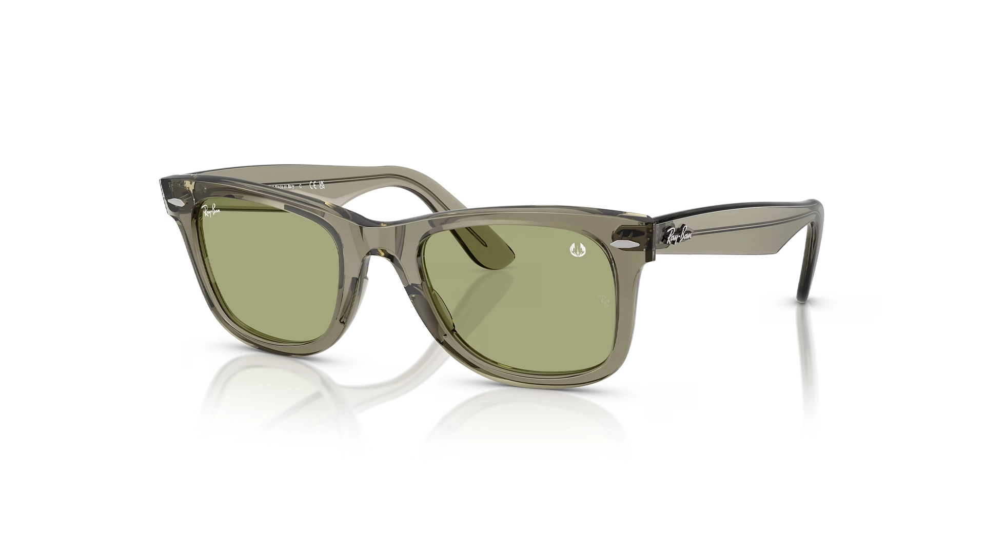عینک آفتابی ویفرر ریبن Ray Ban Star Wars RB2140S رنگ سبز شیشه‌ای و عدسی سبز - زاویه سه‌رخ