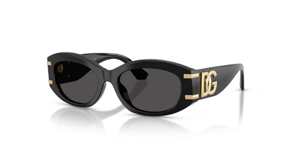 عینک آفتابی زنانه دولچه گابانا Dolce and Gabbana DG4502S کائوچویی مشکی با عدسی دودی - زاویه سه‌رخ