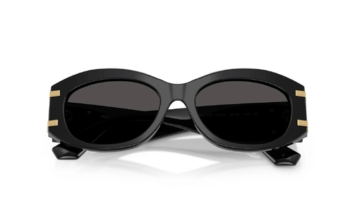 عینک آفتابی زنانه دولچه گابانا Dolce and Gabbana DG4502S کائوچویی مشکی با عدسی دودی - زاویه بالا