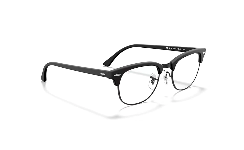 عینک طبی ری بن مدل کلاب مستر CLUBMASTER RB5154-فریم مشکی-عکس از زاویه سه رخ