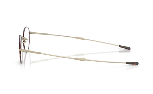 عینک طبی تیتانیومی گرد الیورپیپلز Oliver Peoples OV1368T رنگ قهوه‌ای لاک‌پشتی شامپاینی - زاویه نیم‌رخ