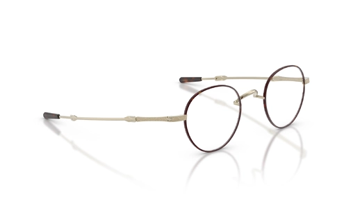 عینک طبی تیتانیومی گرد الیورپیپلز Oliver Peoples OV1368T رنگ قهوه‌ای لاک‌پشتی شامپاینی - سه‌رخ