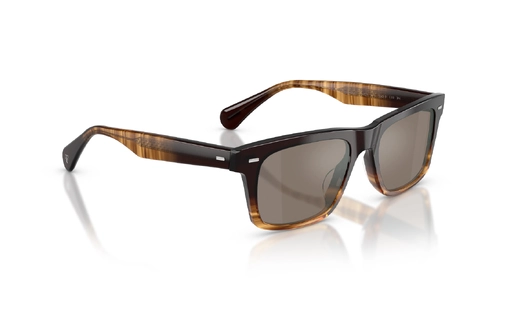 عینک آفتابی الیورپیپلز سری راجر فدرر Oliver Peoples OV5596SU بدنه قهوه‌ای و عدسی قهوه‌ای آینه‌ای - سه‌رخ