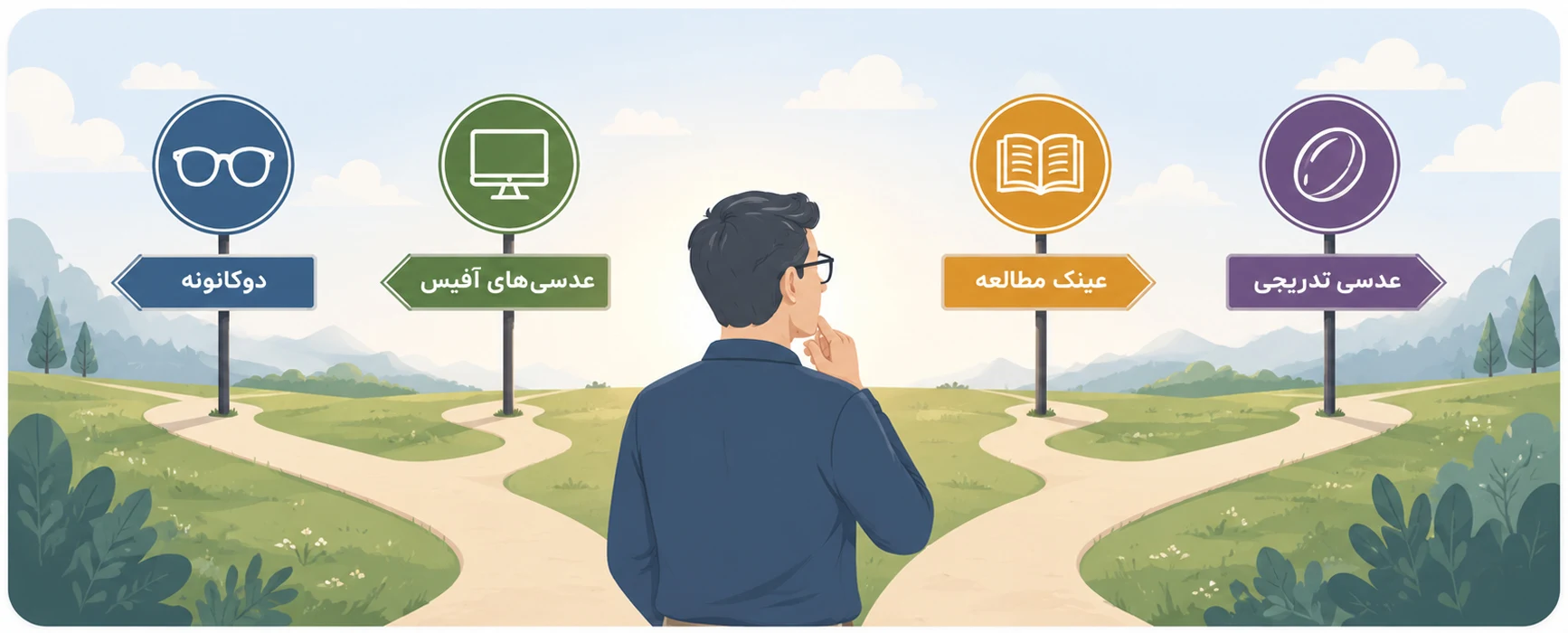 مسیرهای انتخاب عدسی عینک