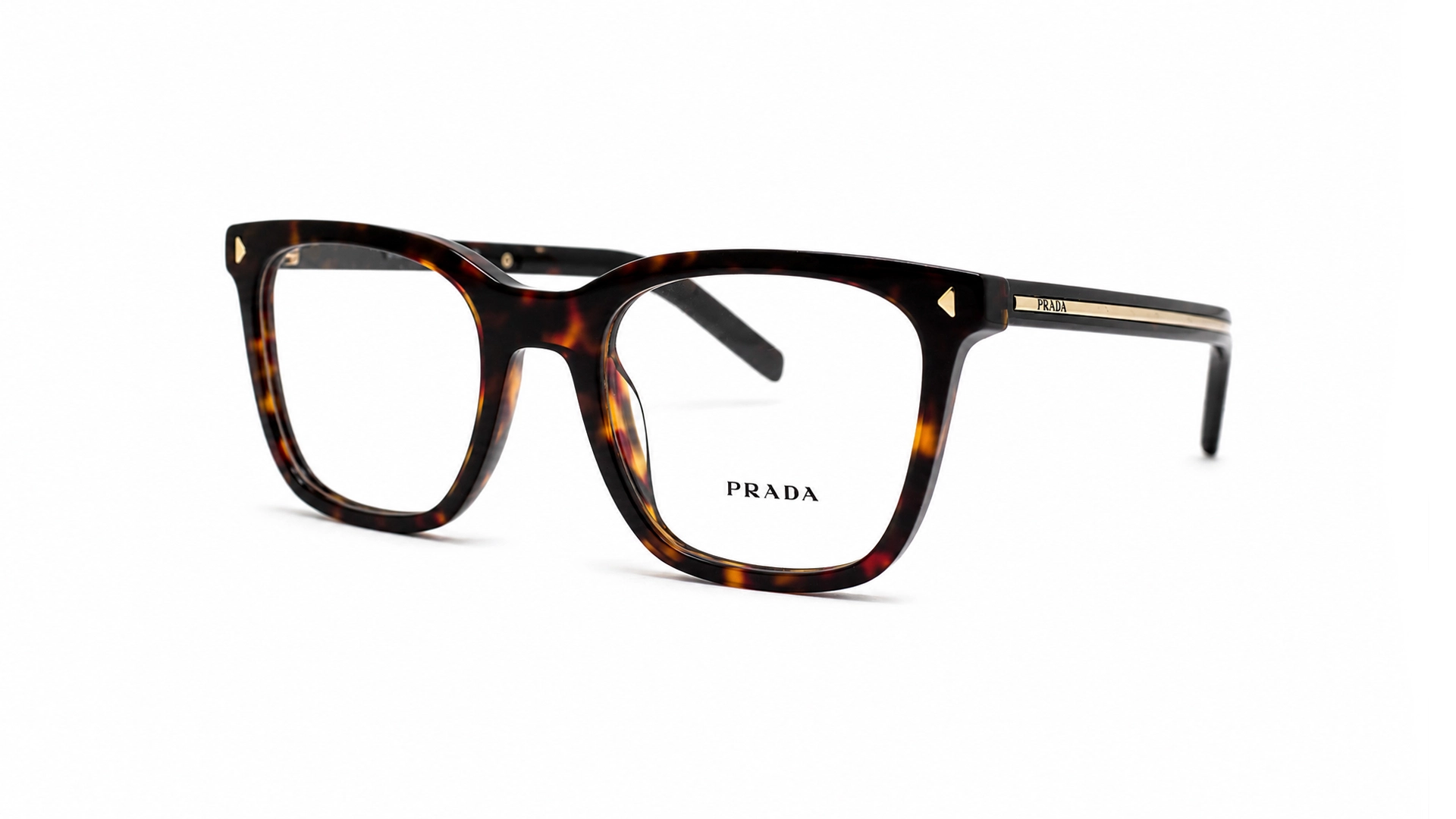 عینک طبی گربه‌ای پرادا Prada VPRB11 رنگ قهوه ای هاوانا - زاویه سه‌رخ